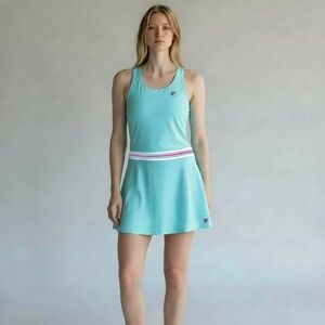 Fila Tie Breaker Tennis Skirt and Tank Top Set in Radiant Blue Size Small